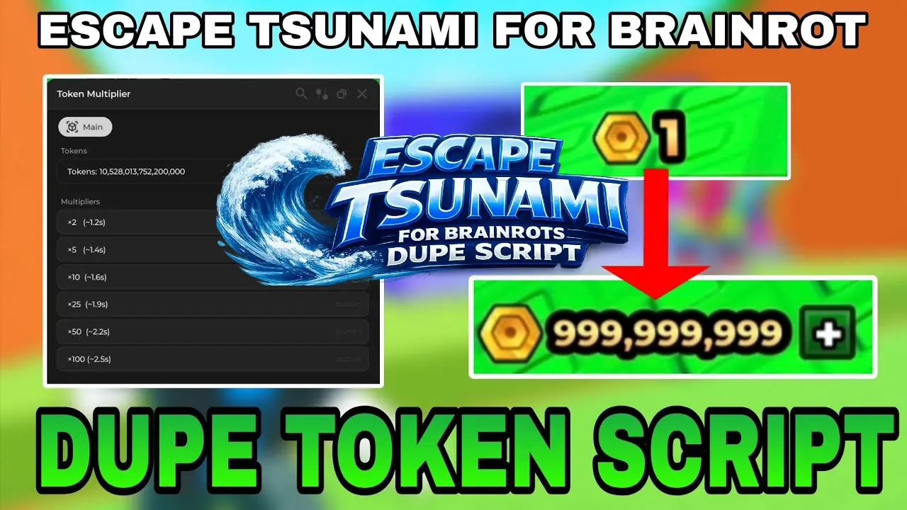 Escape Tsunami For Brainrots Dupe Script